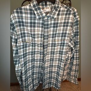 Sonoma Forest Green Plaid Flannel Shirt